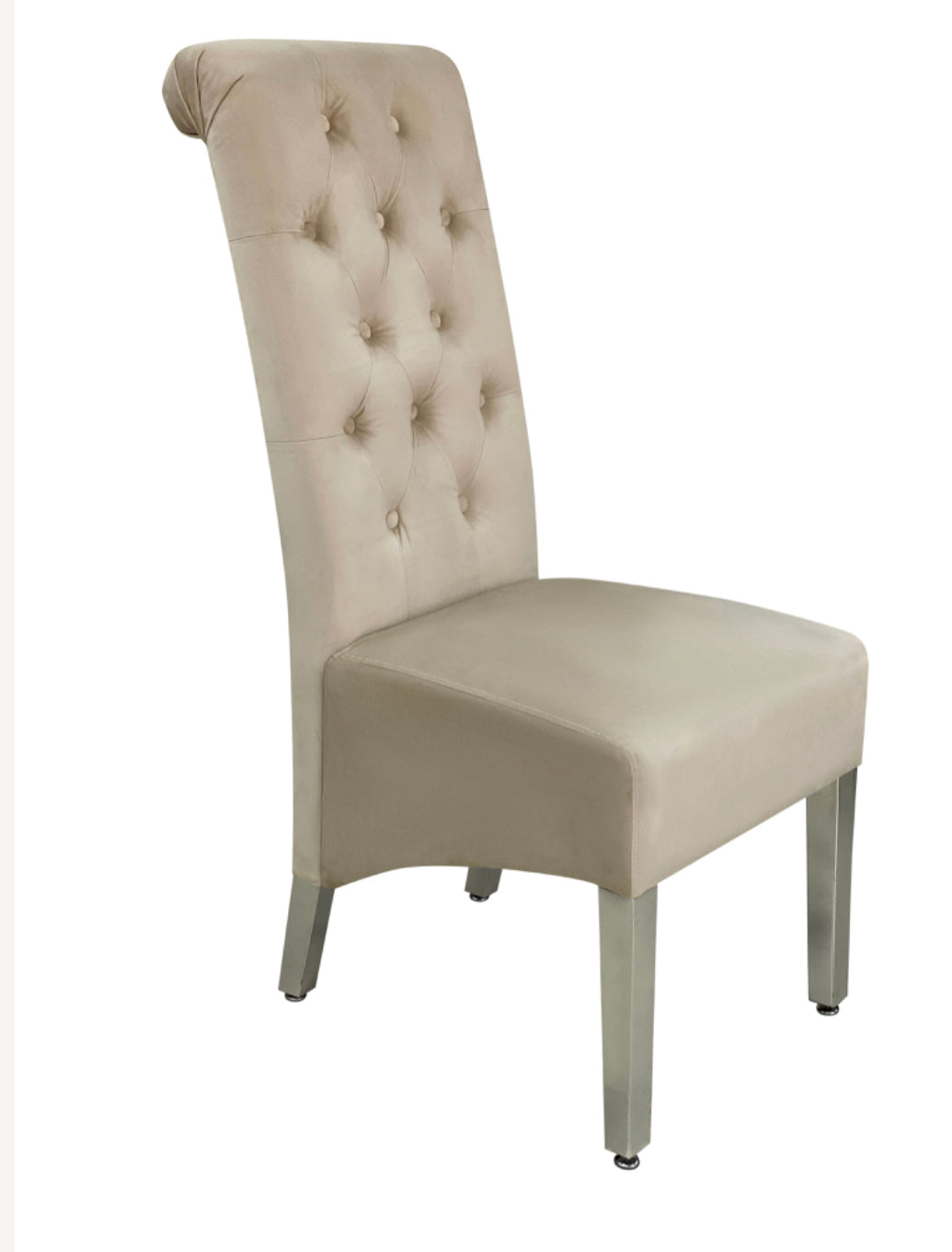 Pair of 2 Sofia Mink Lion Knocker Chairs - Home Luxe Interior