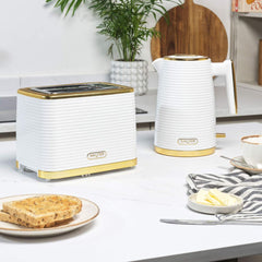 Salter Palermo White & Gold 1.7L Kettle Rapid Boil 3000W Electric Jug