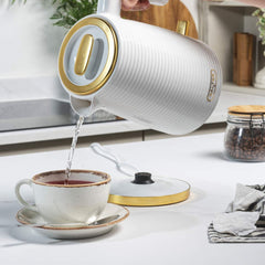 Salter Palermo White & Gold 1.7L Kettle Rapid Boil 3000W Electric Jug