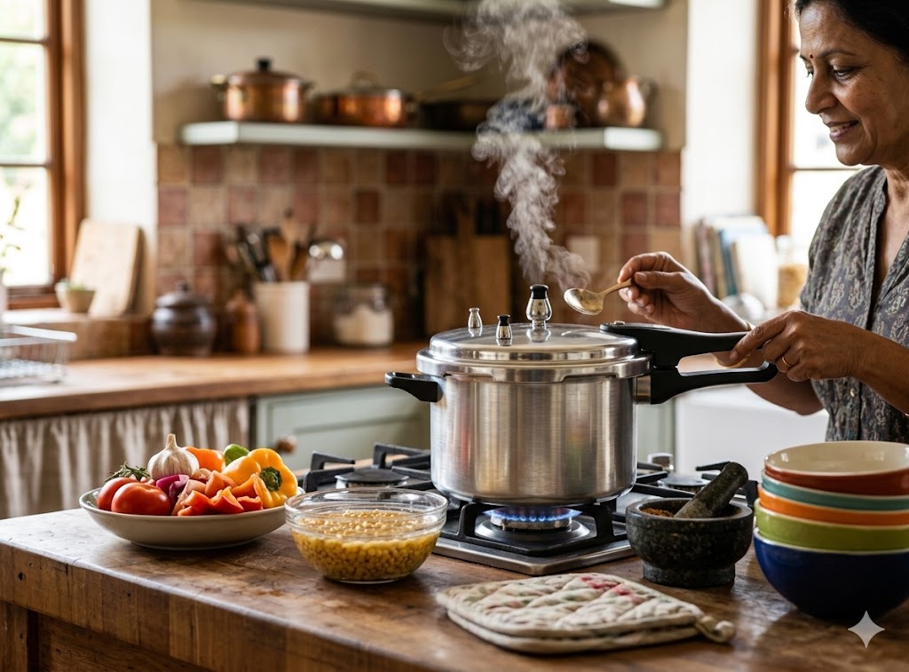 Prima 3L Heavy Duty Aluminium Pressure Cooker - High Quality Finish
