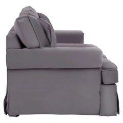 Ralph Three Seat Grey Velvet Sofa