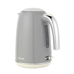 Salter Retro 1.7L Kettle - Grey 3000W Rapid Boil Cordless Jug Kettle
