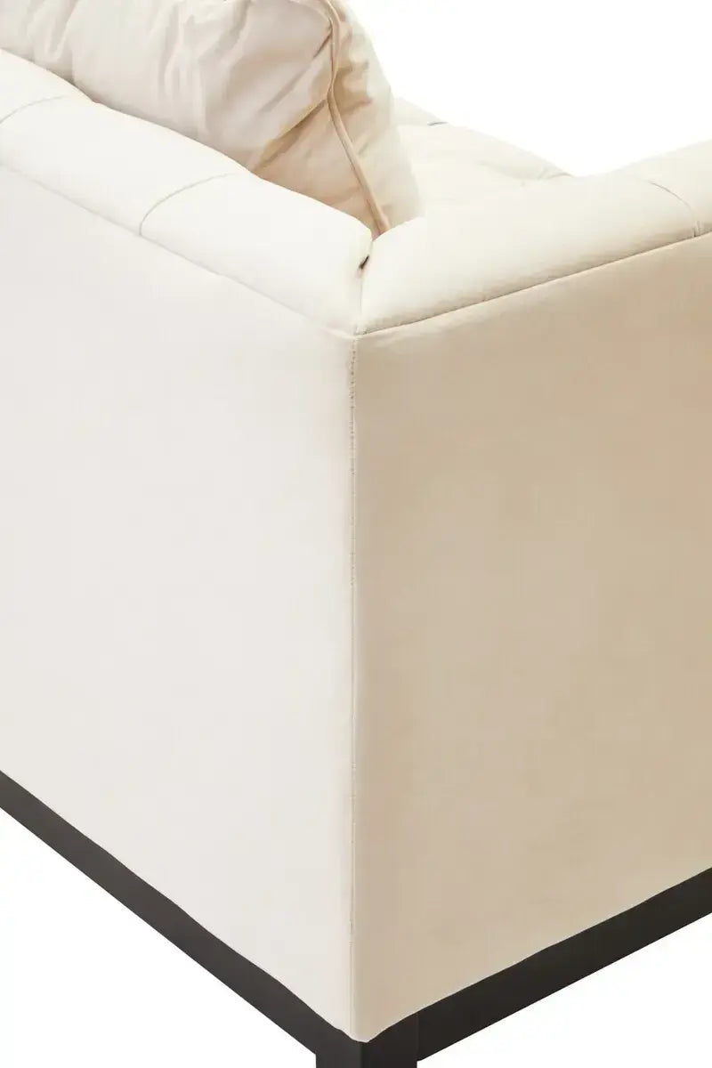 Sefira 2 Seat Ivory Fabric Sofa