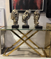 Set Of 3 Bronze See/Hear/Speak No Evil Ornaments