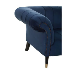 Siena Three Seat Midnight Velvet Sofa