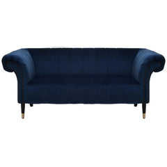 Siena Two Seat Midnight Blue Velvet Sofa