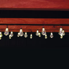 Solar Powered Slim Bulb String Lights 30pk - Warm White Garden LED