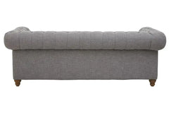 Stella Three Seat Grey Linen Sofa