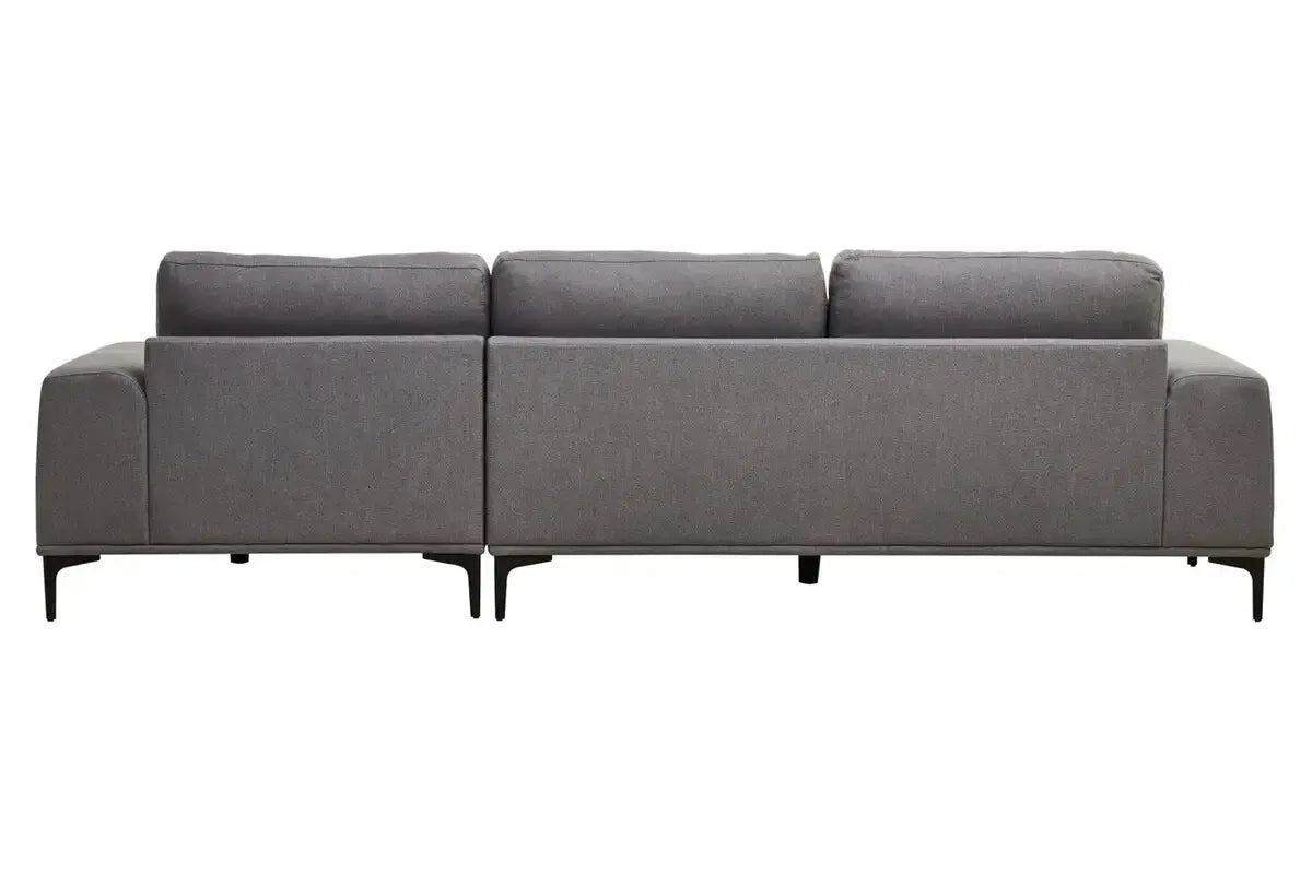 Toulon 3 Seat Grey Fabric Left Chaise Sofa