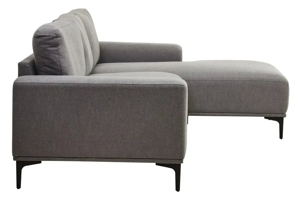 Toulon 3 Seat Grey Fabric Left Chaise Sofa