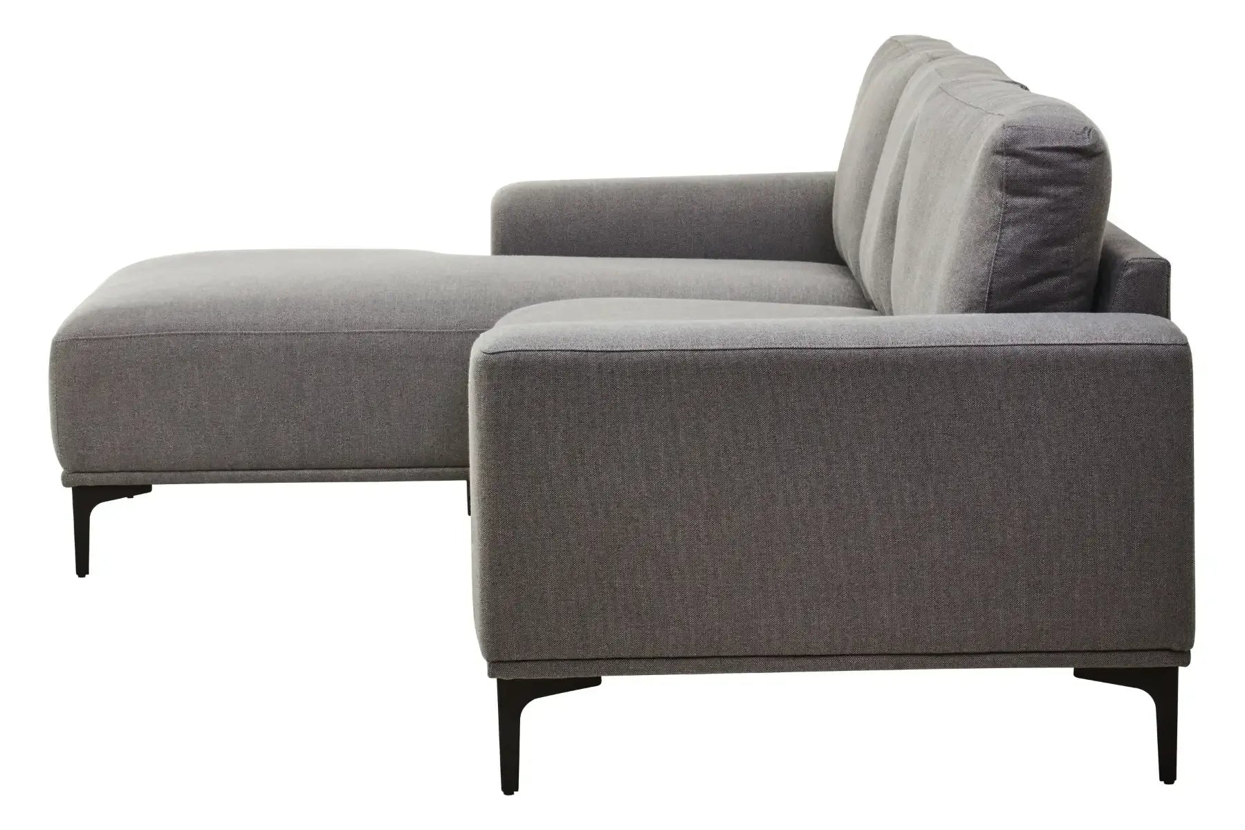 Toulon 3 Seat Grey Fabric Right Chaise Sofa