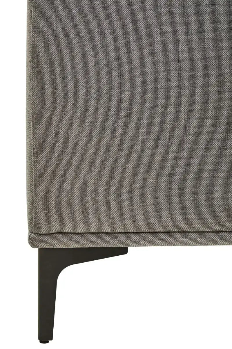 Toulon 3 Seat Grey Fabric Right Chaise Sofa
