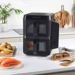 Salter VertiCook View 9L Dual Air Fryer Black Vertical Design