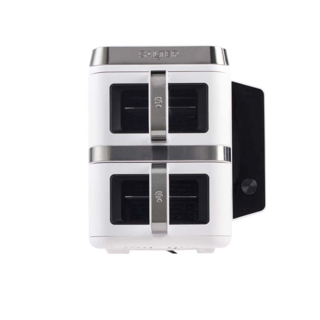Salter VertiCook View 9L Dual Air Fryer White Vertical Design
