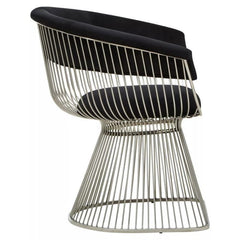 Vogue Black Velvet and Silver Frame Chair - Home Luxe Interior