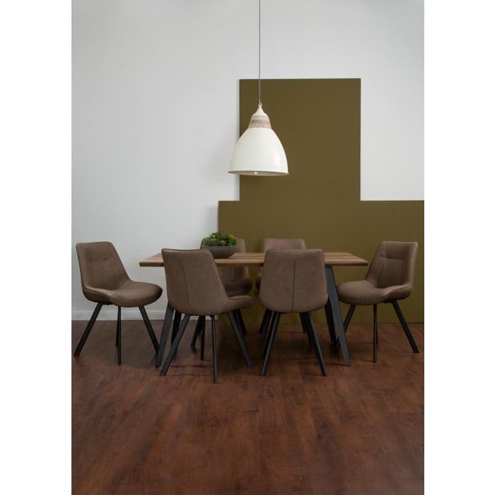 Westford 7pc Rectangular Brown Dining Set by Home Luxe Interior