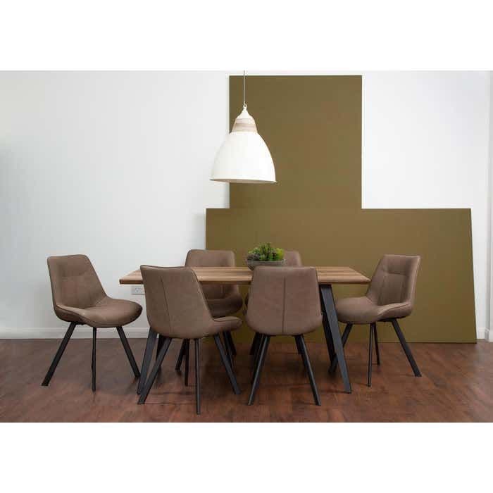 Westford 7pc Rectangular Brown Dining Set by Home Luxe Interior