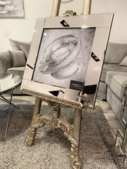 Abstract Silver Whirlwind Wall Art Mirror Frame