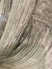 Abstract Silver Whirlwind Wall Art Mirror Frame