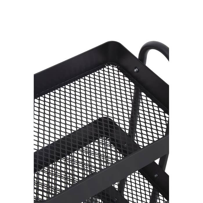 Acero Three-Tier Black Metal Trolley  Home Luxe Interior