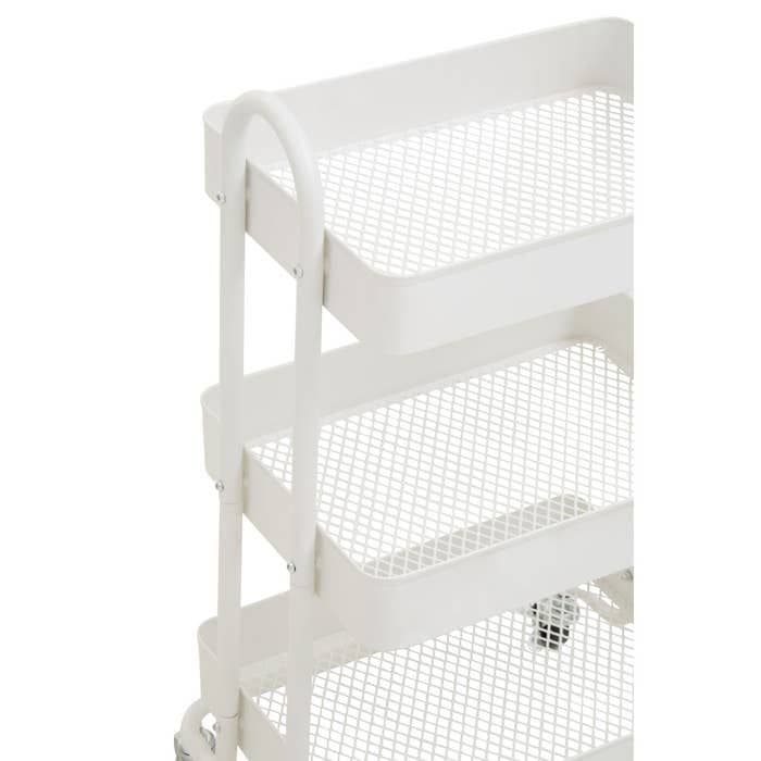Acero Three-Tier White Metal Trolley  Home Luxe Interior