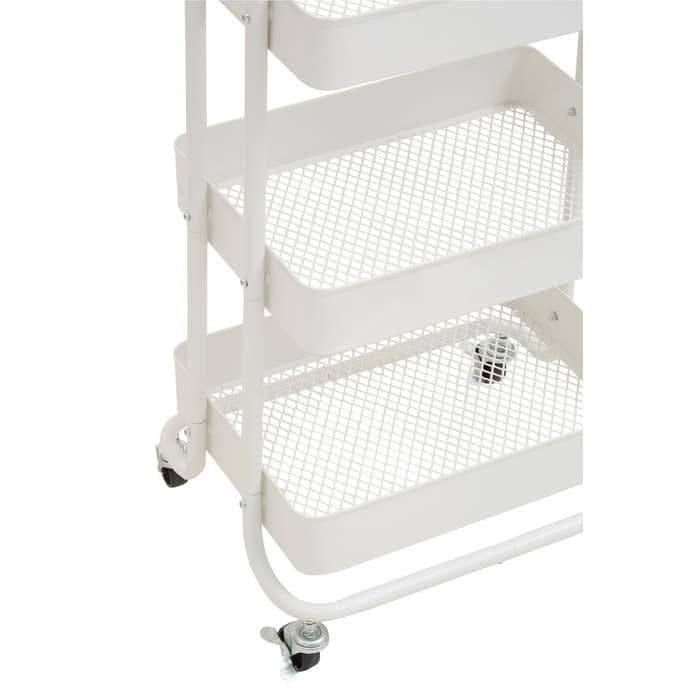 Acero Three-Tier White Metal Trolley  Home Luxe Interior