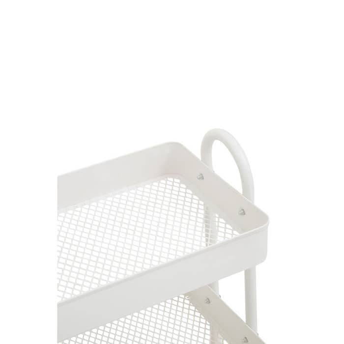 Acero Three-Tier White Metal Trolley  Home Luxe Interior
