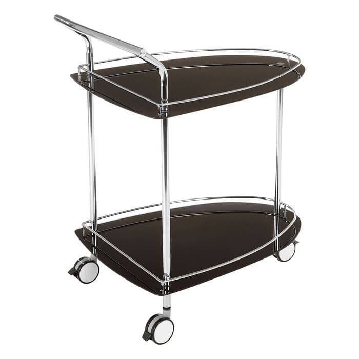 [EKM-AUTOGENERATED]Adam Black Tempered Glass Serving Trolley Home Luxe Interior