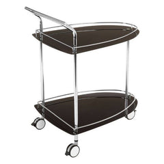 [EKM-AUTOGENERATED]Adam Black Tempered Glass Serving Trolley Home Luxe Interior