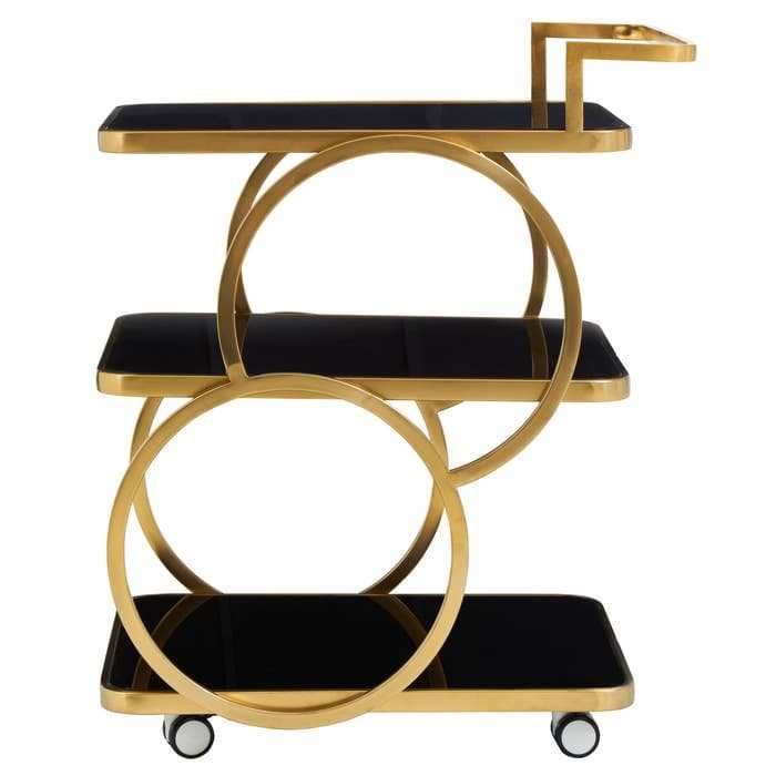 [EKM-AUTOGENERATED]Alvaro Gold Finish Drinks Trolley Home Luxe Interior