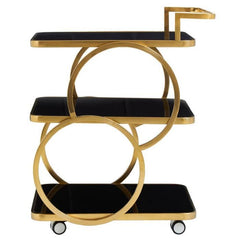 [EKM-AUTOGENERATED]Alvaro Gold Finish Drinks Trolley Home Luxe Interior