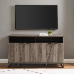 [EKM-AUTOGENERATED]Angle Design 3 Door Accent Sideboard Grey Wash