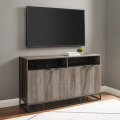 Angle Design 3 Door Accent Sideboard Grey Wash