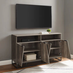 Angle Design 3 Door Accent Sideboard Grey Wash