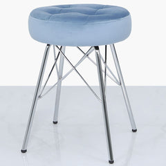 [EKM-AUTOGENERATED]Arianna Tufted Round Stool Light Blue
