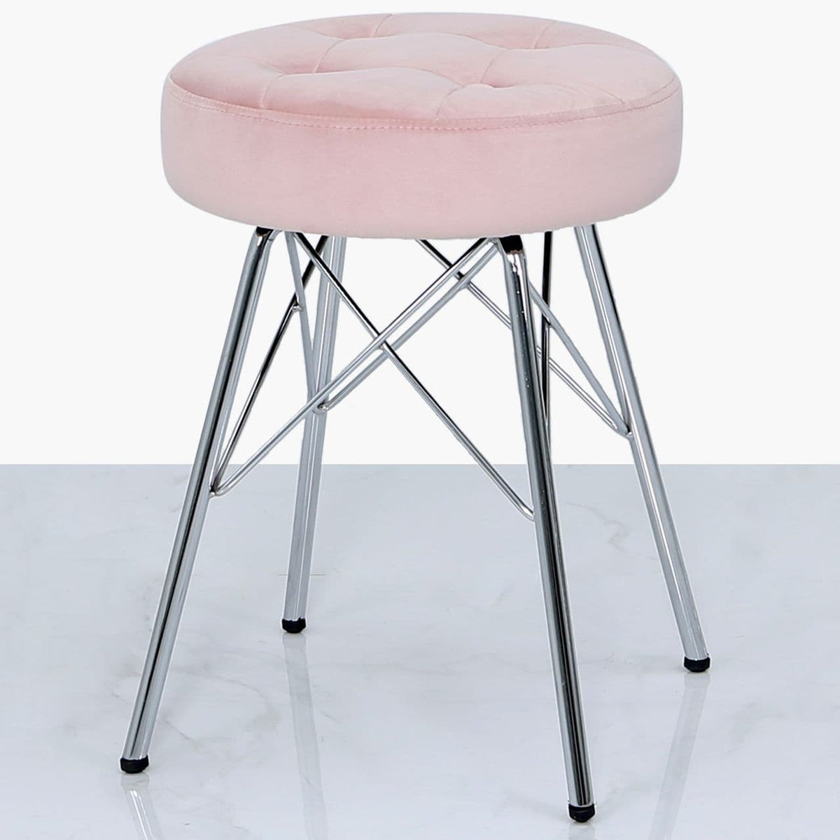 [EKM-AUTOGENERATED]Arianna Tufted Stool Light Light Pink