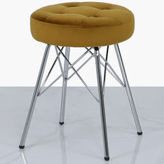 [EKM-AUTOGENERATED]Arianna Tufted Stool Light Mustard
