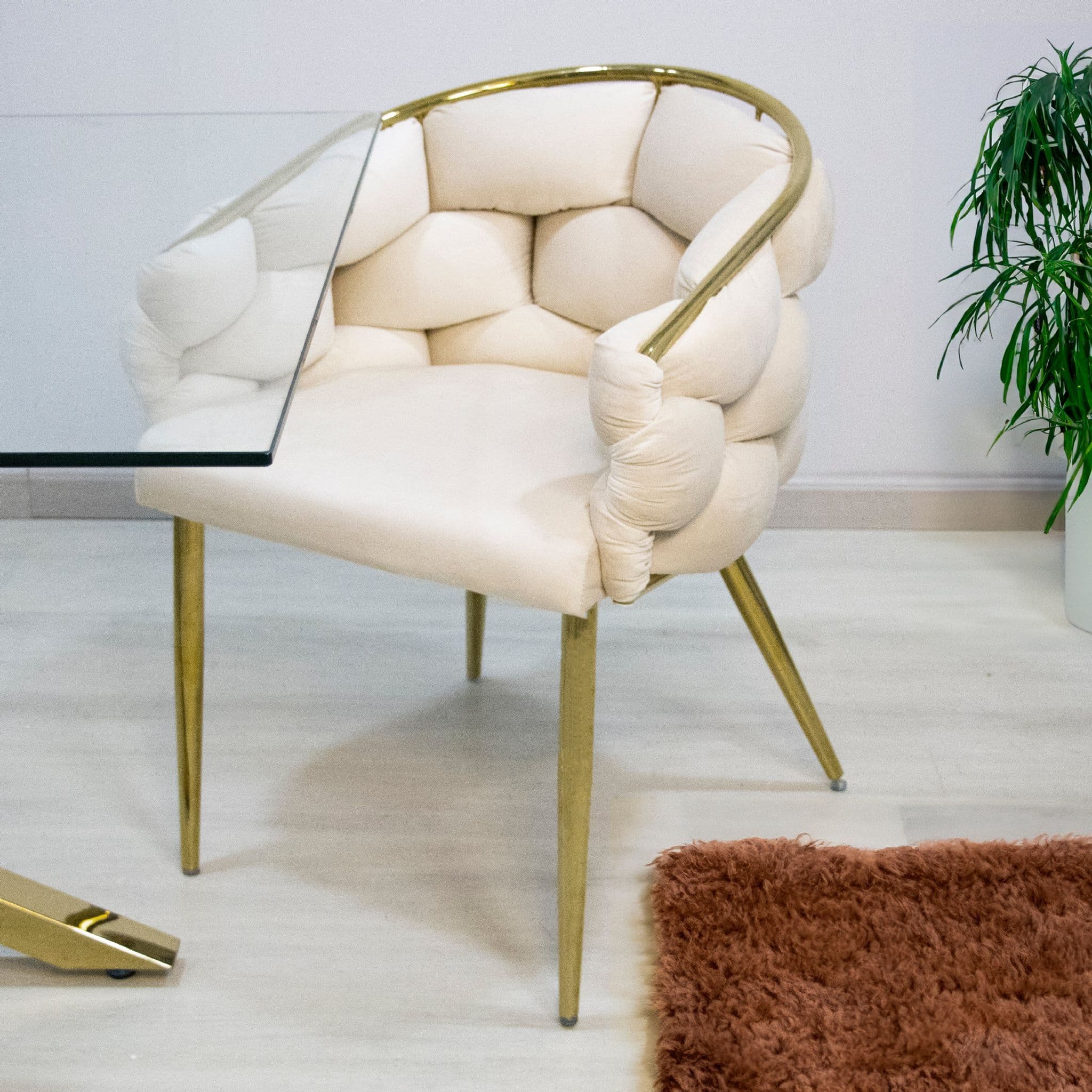 [EKM-AUTOGENERATED]Armchair - Sortino Cream - Home Luxe Interior