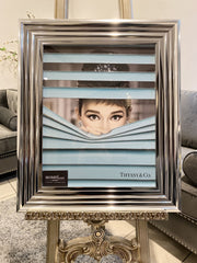 [EKM-AUTOGENERATED]Audrey Hepburn & Co Aqua Blind Peeking Wall Art Chrome