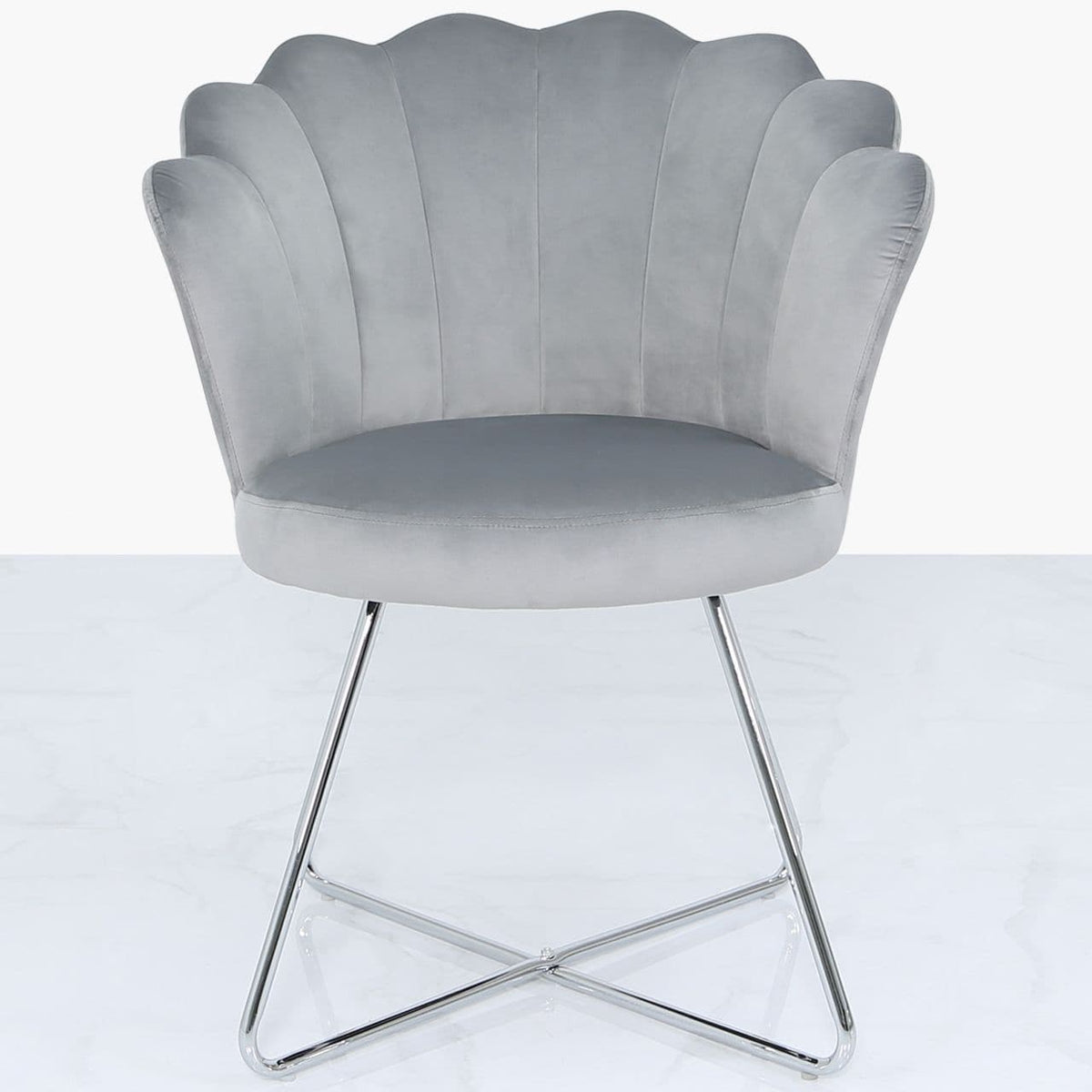 [EKM-AUTOGENERATED]Ayla Shell Back Chair Light Silver