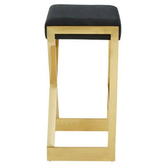 Azalea Black And Gold Finish Bar Stool  Home Luxe Interior