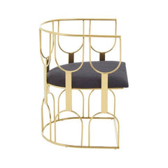 Azalea Black Dining Chair with Gold Frame  Home Luxe Interior