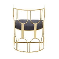 Azalea Black Dining Chair with Gold Frame  Home Luxe Interior
