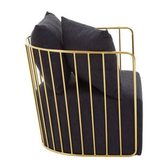 Azalea Black Fabric and Metal Chair  Home Luxe Interior