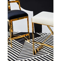 Azalea Black Velvet Bar Stool  Home Luxe Interior