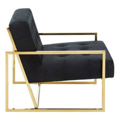 Azalea Black Velvet Lounge Chair  Home Luxe Interior