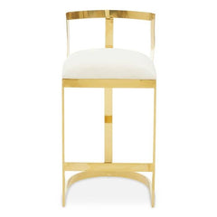 Azalea Ivory Velvet Bar Stool - Home Luxe Interior