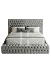 Luxurious  Velvet Chesterfield Diamond Tufted Bed FrameLuxurious