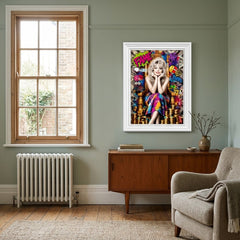 Dolly Parton Fame Pop Art White Frame Canvas Print Decor - 60 x 80cm