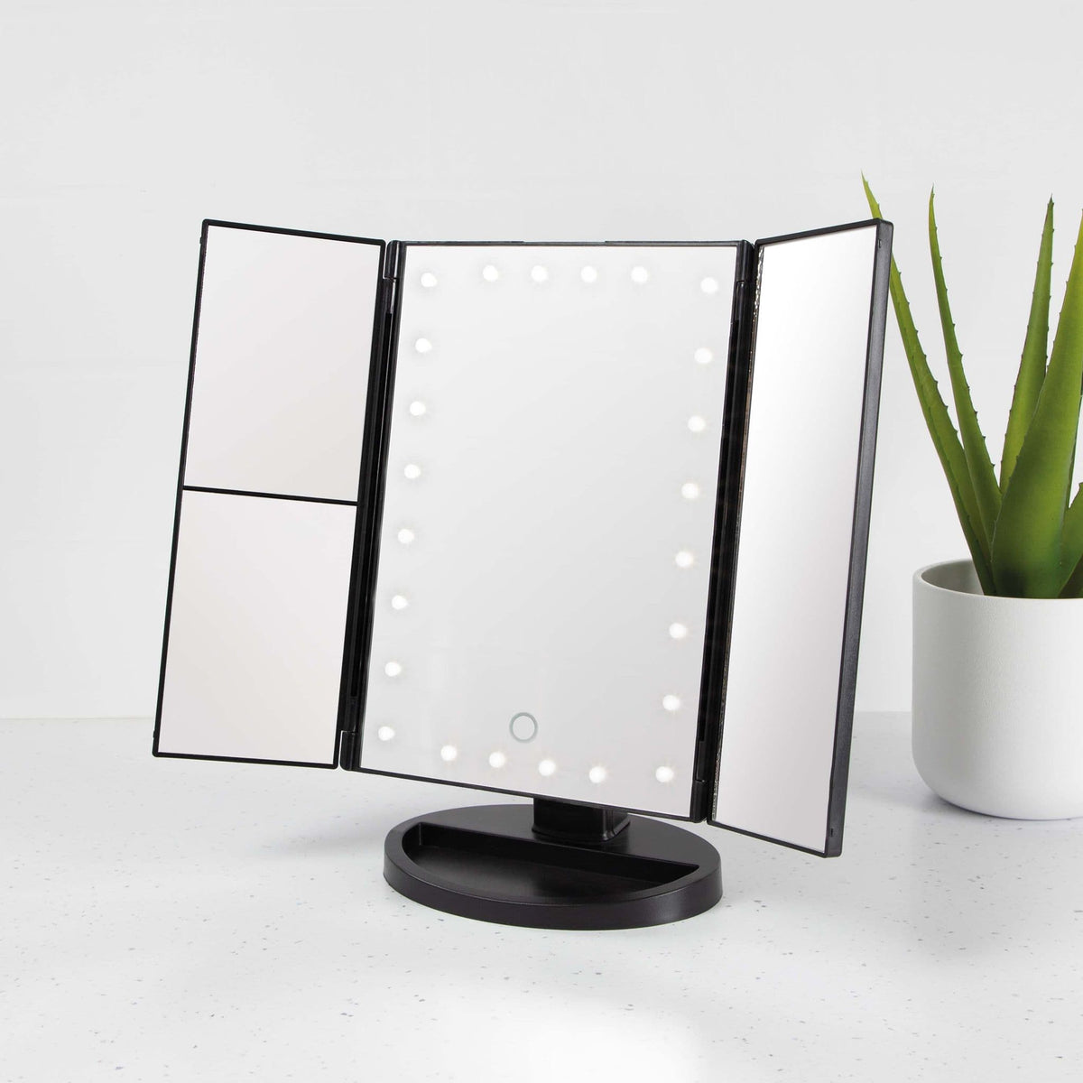[EKM-AUTOGENERATED]Bauer LED Foldable Mirror - Black